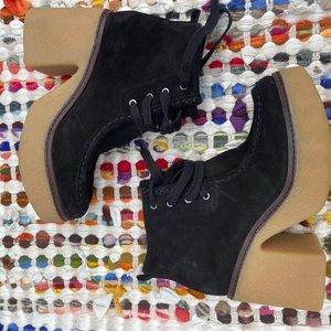 Sam Edelman Boots Shaw Black Suede Heeled Booties